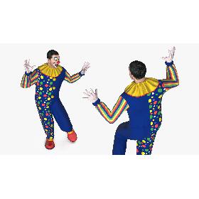 Funny Clown Dancing Pose 3D model
